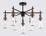 LH55257/7 BK/BS/CL черный/латунь/прозрачный E14*7 max 40W D640*520