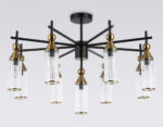 в наличии LH55258/9 BK/BS/CL черный/латунь/прозрачный E14*9 max 40W D770*530 - купить в интернет-магазине Светильники Торг