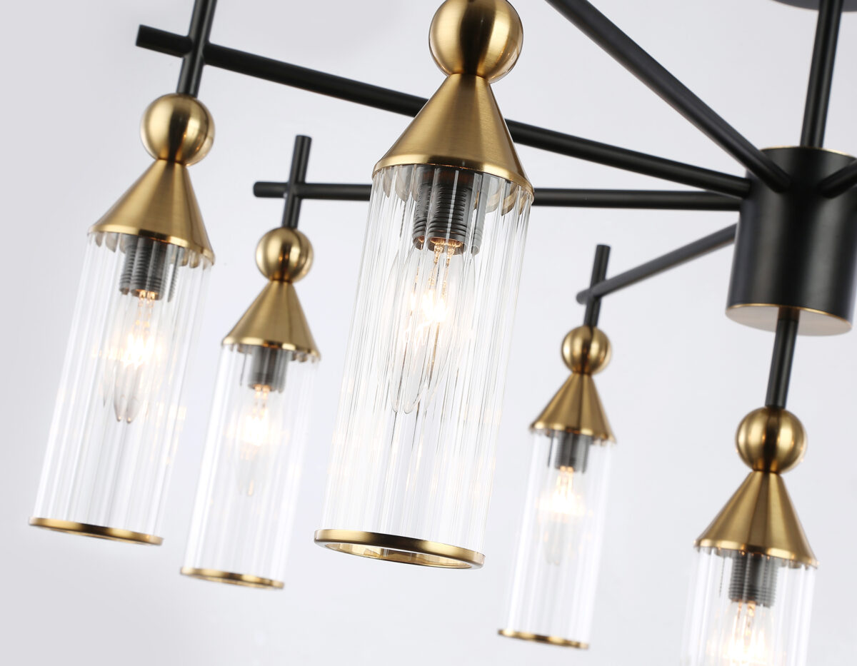 в наличии LH55258/9 BK/BS/CL черный/латунь/прозрачный E14*9 max 40W D770*530 - купить в интернет-магазине Светильники Торг