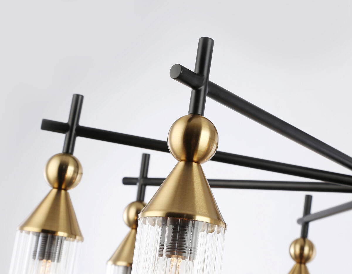 в наличии LH55258/9 BK/BS/CL черный/латунь/прозрачный E14*9 max 40W D770*530 - купить в интернет-магазине Светильники Торг