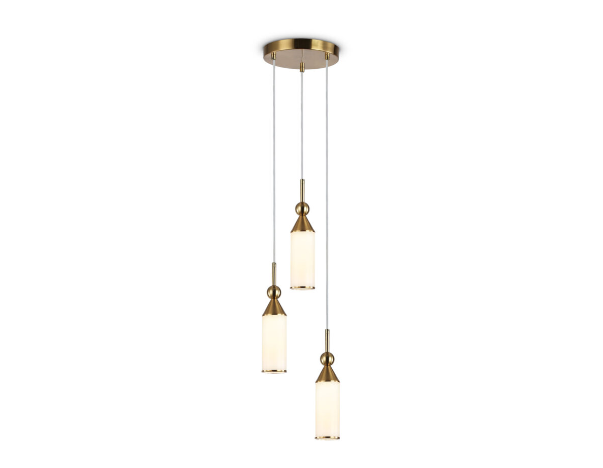 LH55272/3 BS/FR латунь/белый матовый E14 max 40W D230*1200 — изображение 8