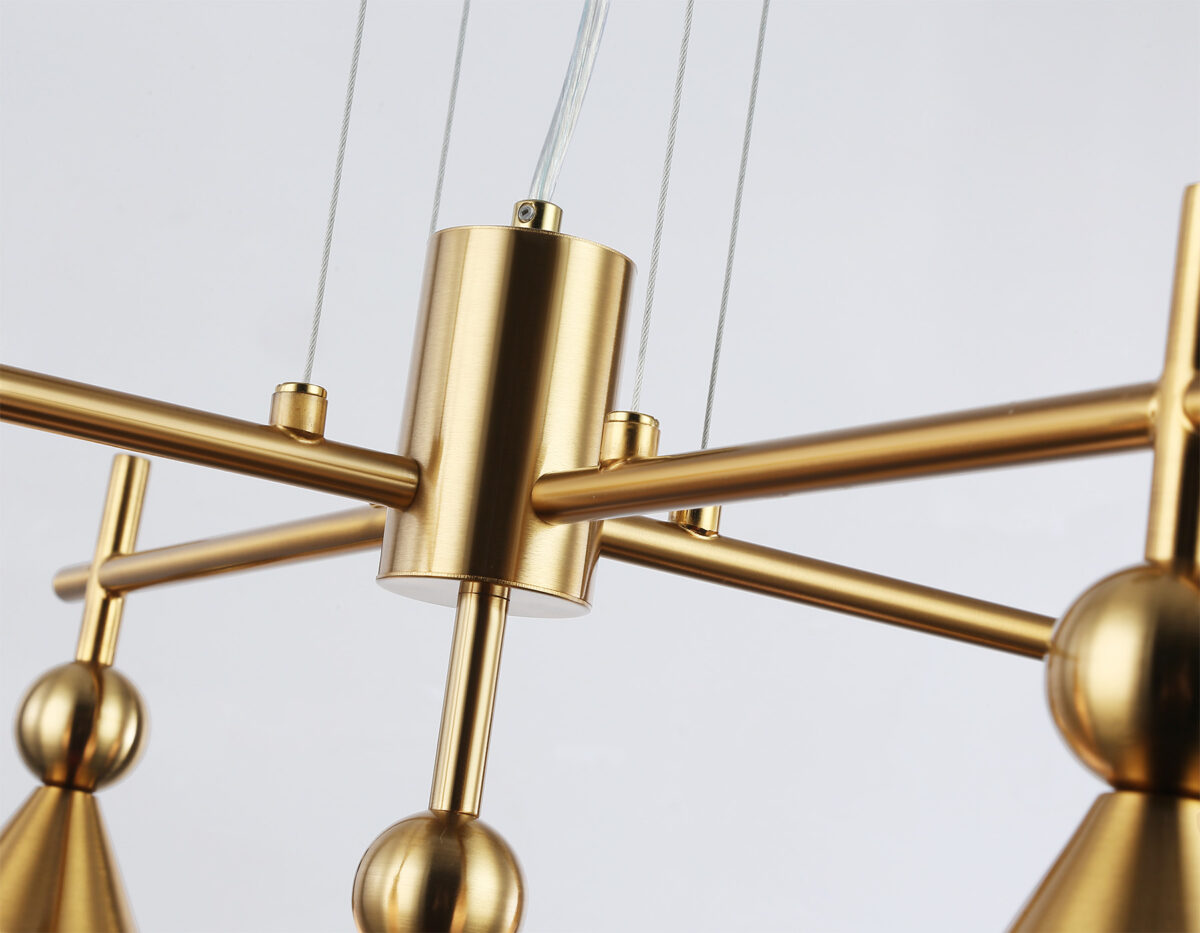 LH55276/5 BS/FR латунь/белый матовый E14*5 max 40W D520*1390 — изображение 4