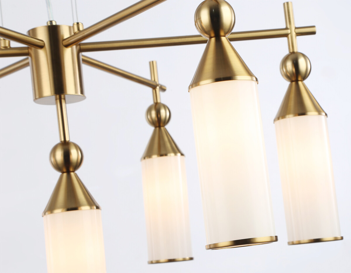 LH55278/7 BS/FR латунь/белый матовый E14*7 max 40W D640*1390 — изображение 5