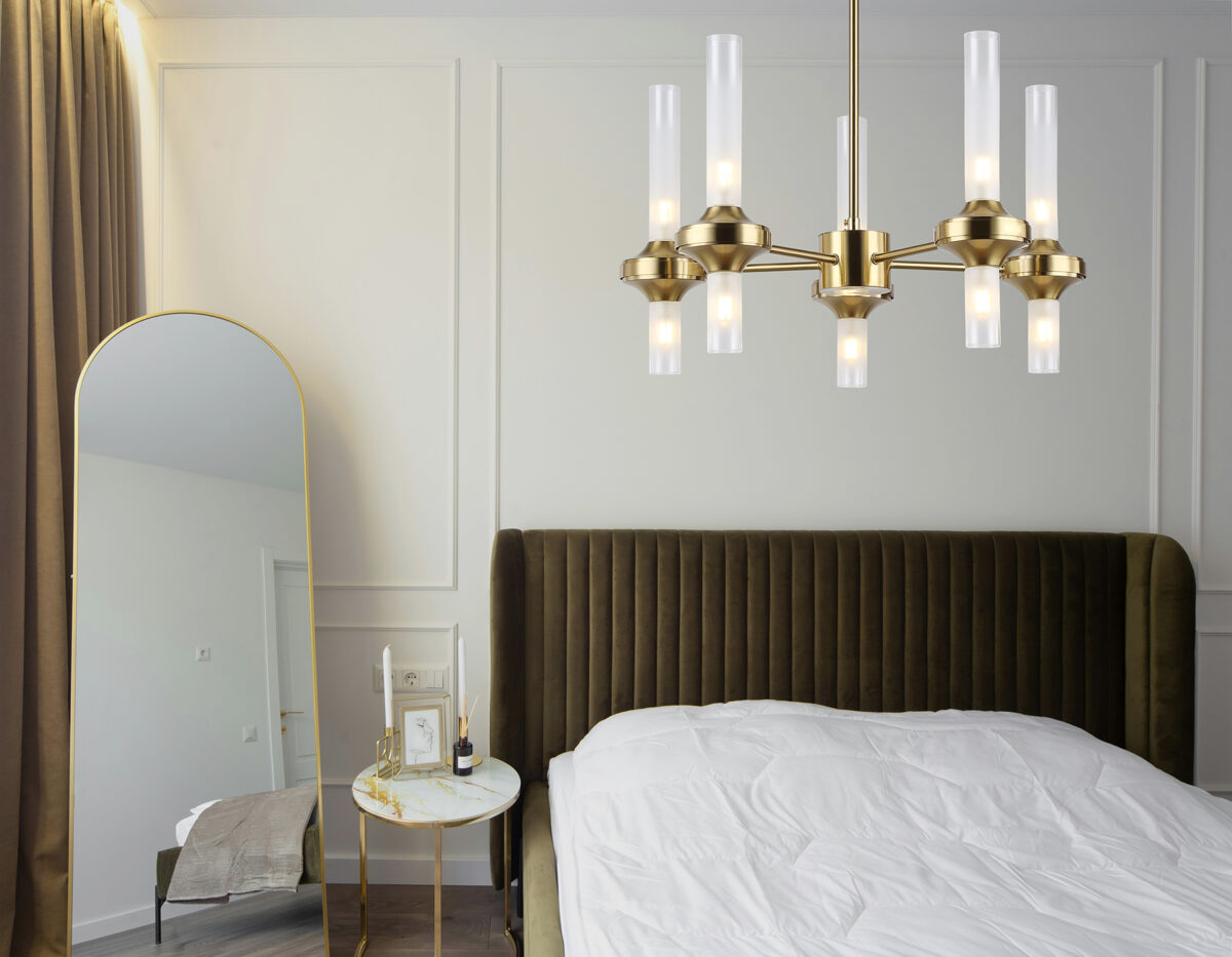 LH55358/10 BS/CL латунь/прозрачный G9/10 max 30W D550*690 — изображение 1