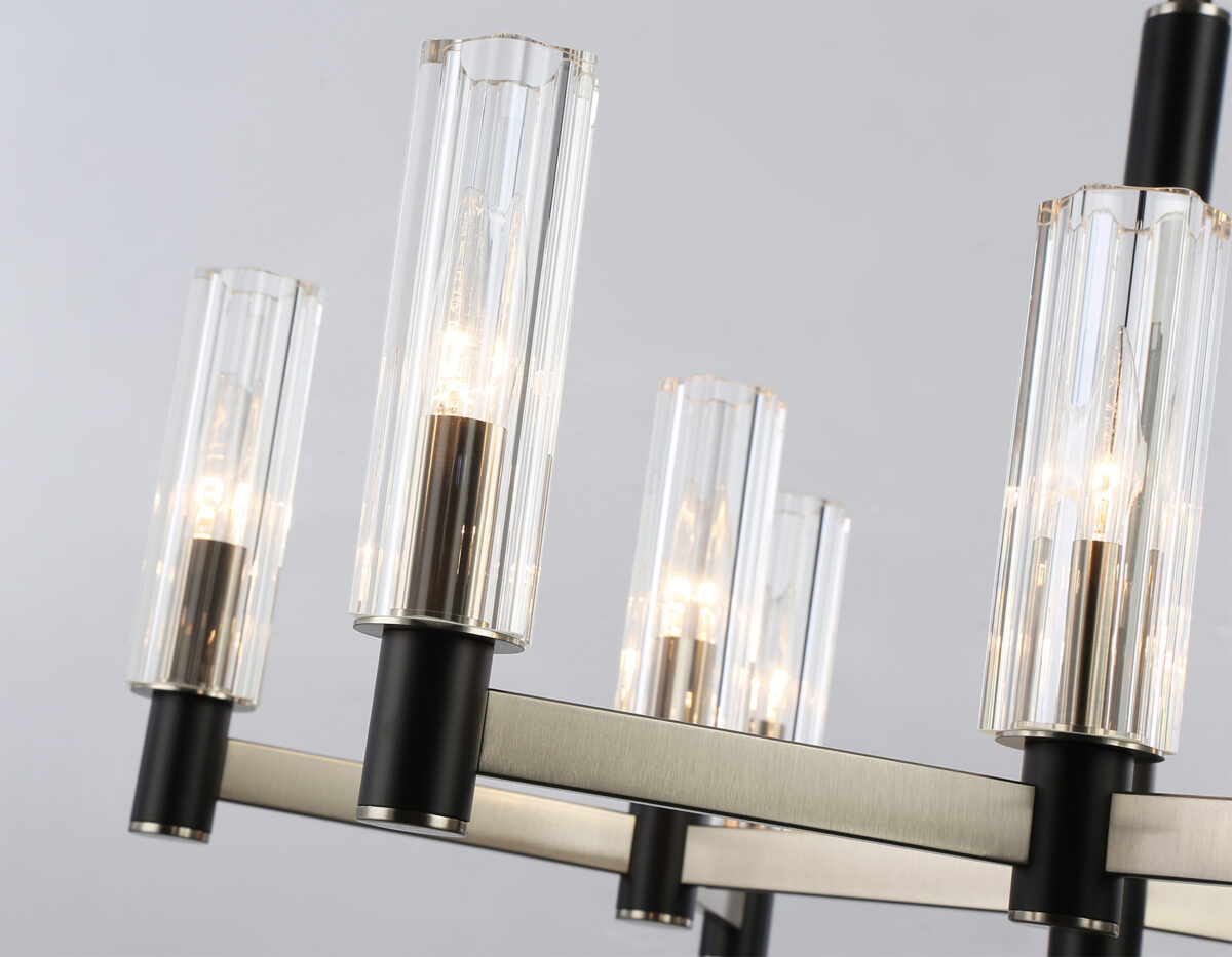 LH55503/9 SN/BK/CL сатин никель/черный/прозрачный E14*9 max 40W D760*760 — изображение 4