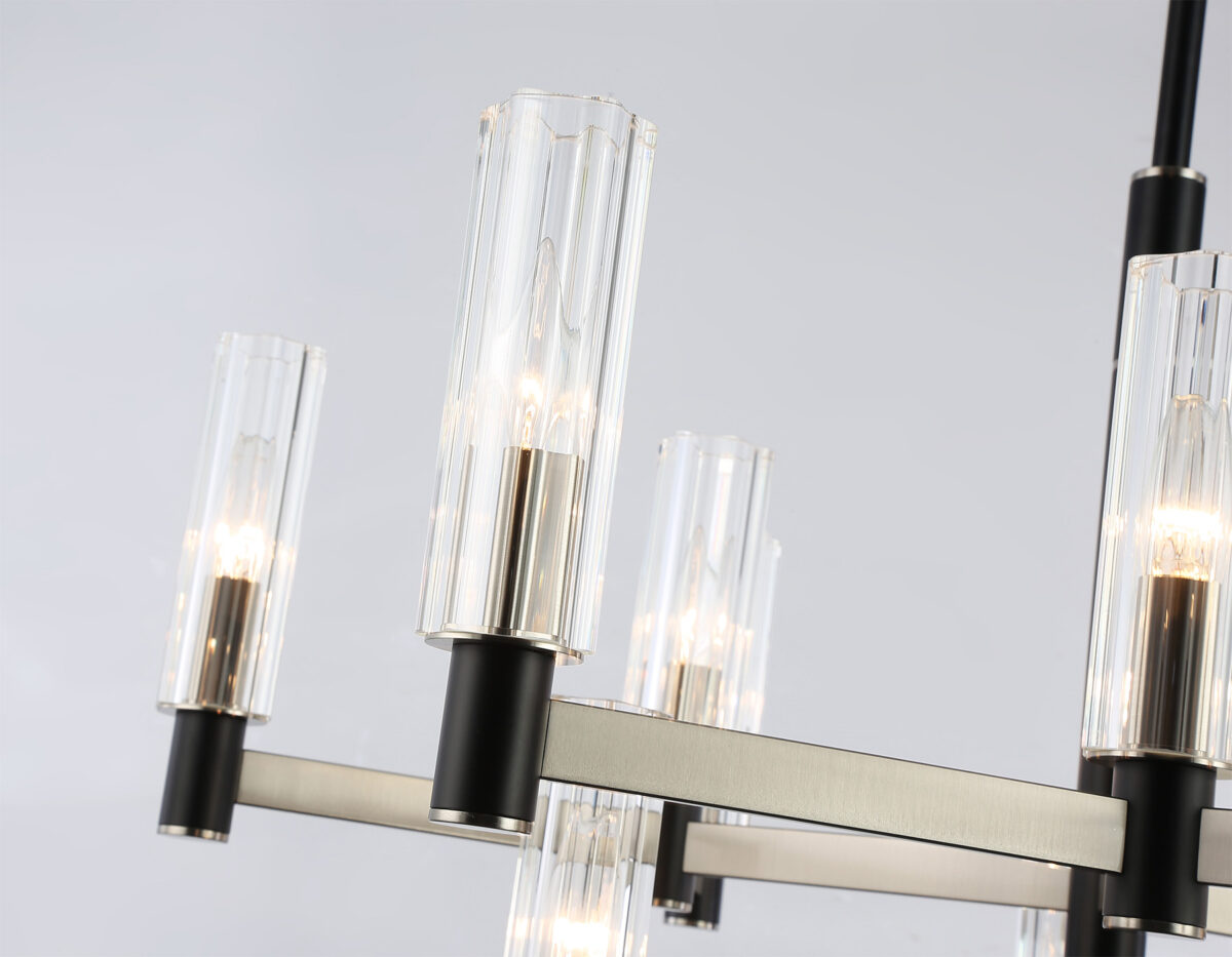 LH55505/12 SN/BK/CL сатин никель/черный/прозрачный E14*12 max 40W D860*905 — изображение 4