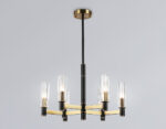LH55511/6 BK/BS/CL черный/латунь/прозрачный E14*6 max 40W D570*760