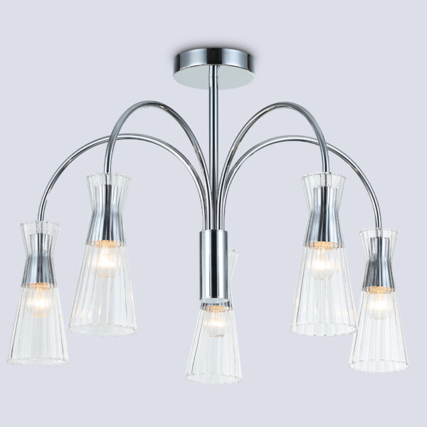 LH55651/5 СH/CL хром/прозрачный E14*5 max 40W D600*440