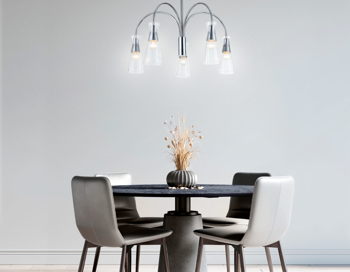 LH55651/5 СH/CL хром/прозрачный E14*5 max 40W D600*440 — изображение 8