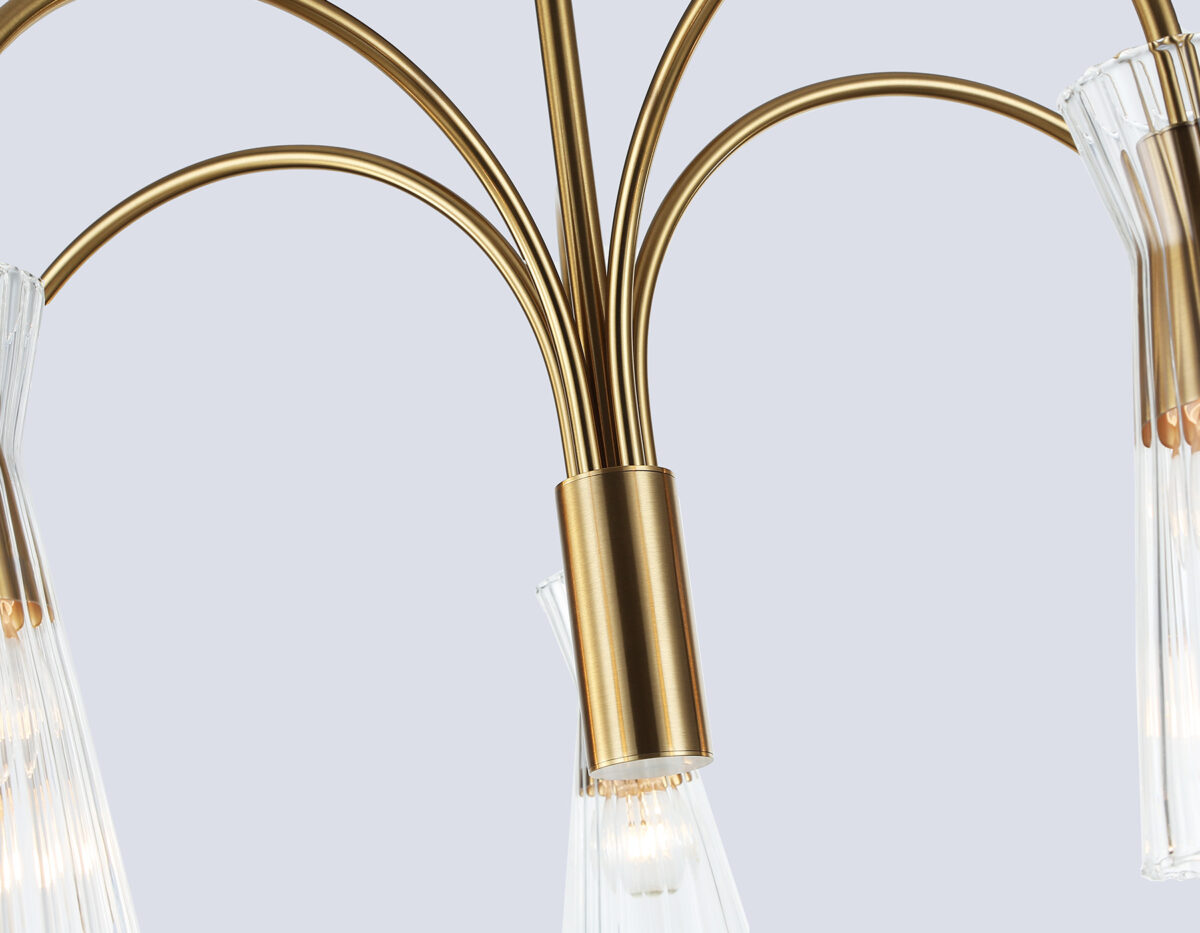 LH55701/5 BS/CL латунь/прозрачный E14*5 max 40W D600*440 — изображение 6