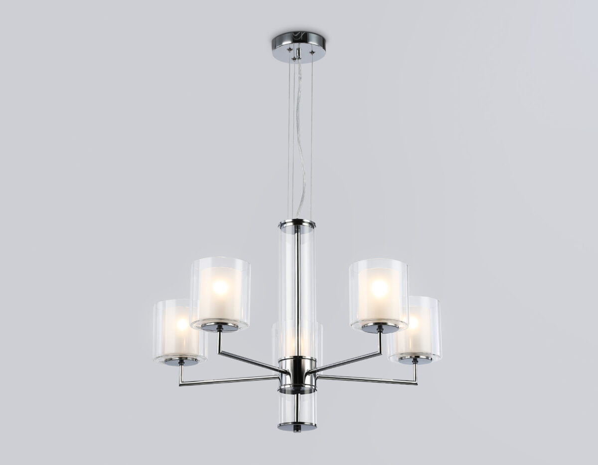 LH56001/5 СH/FR хром/белый матовый E14*5 max 40W D640*1260 — изображение 2