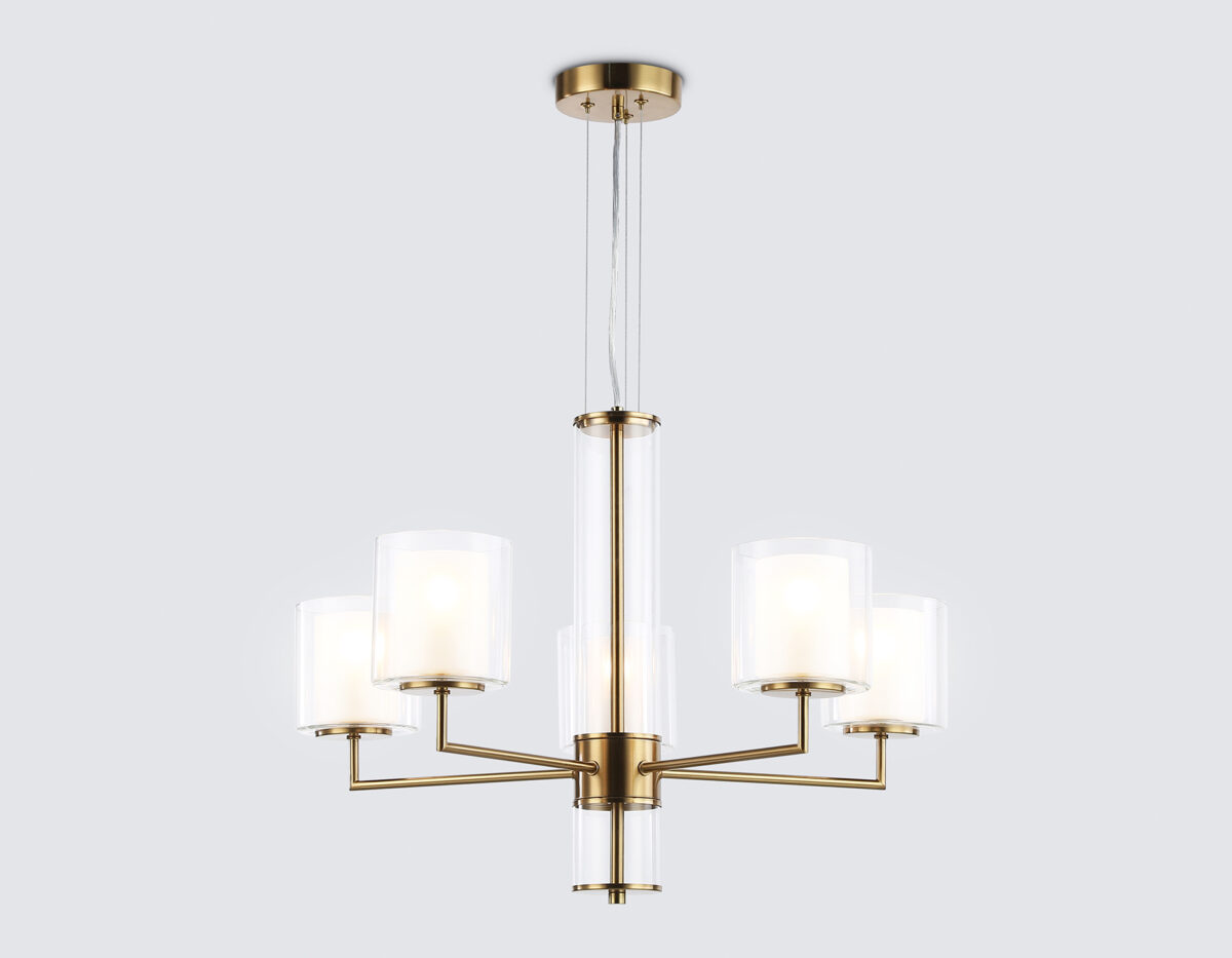 LH56011_mode1_1 LH56011/5 BS/FR латунь/белый матовый E14*5 max 40W D640*1260 — изображение 1