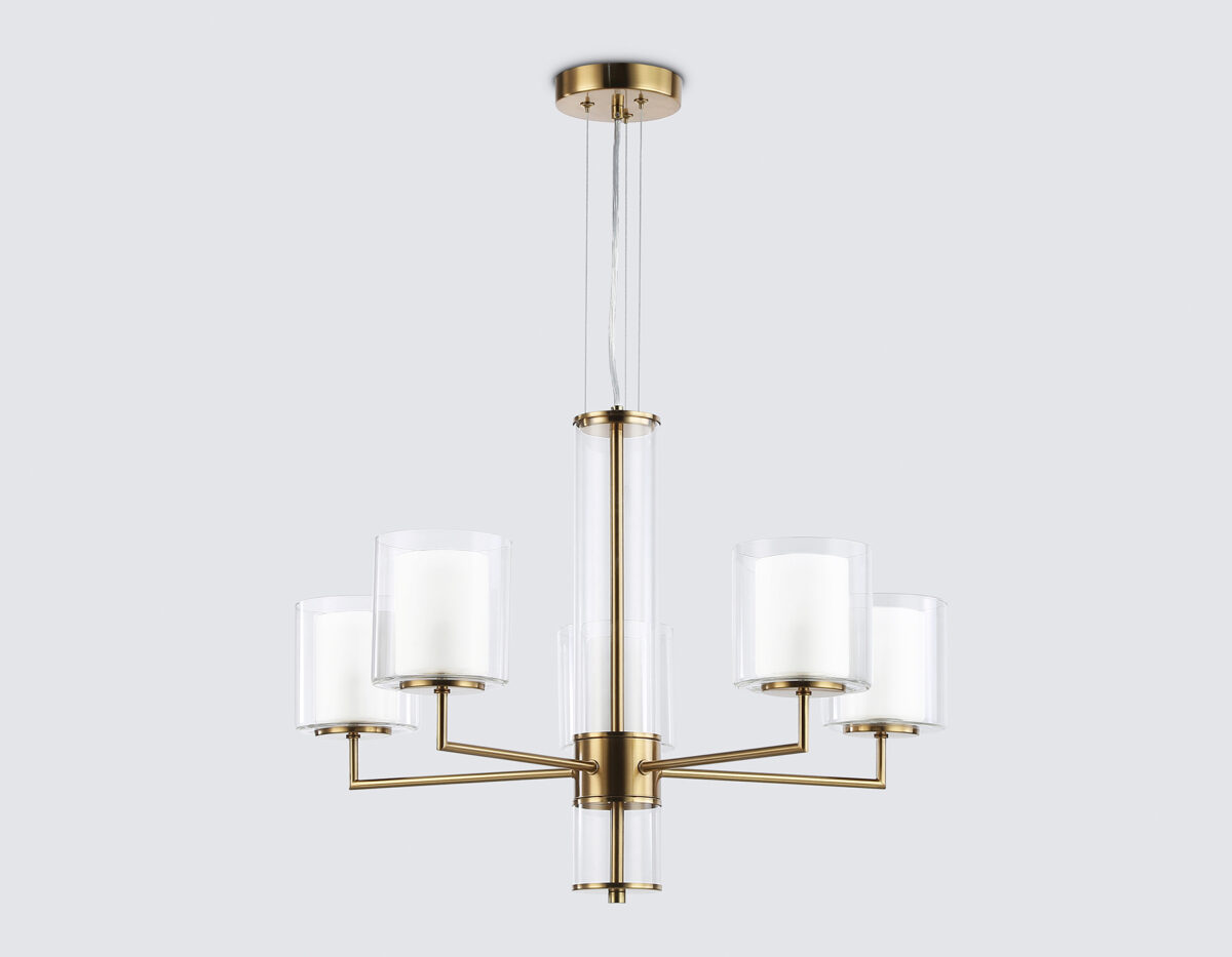 LH56011/5 BS/FR латунь/белый матовый E14*5 max 40W D640*1260 — изображение 3