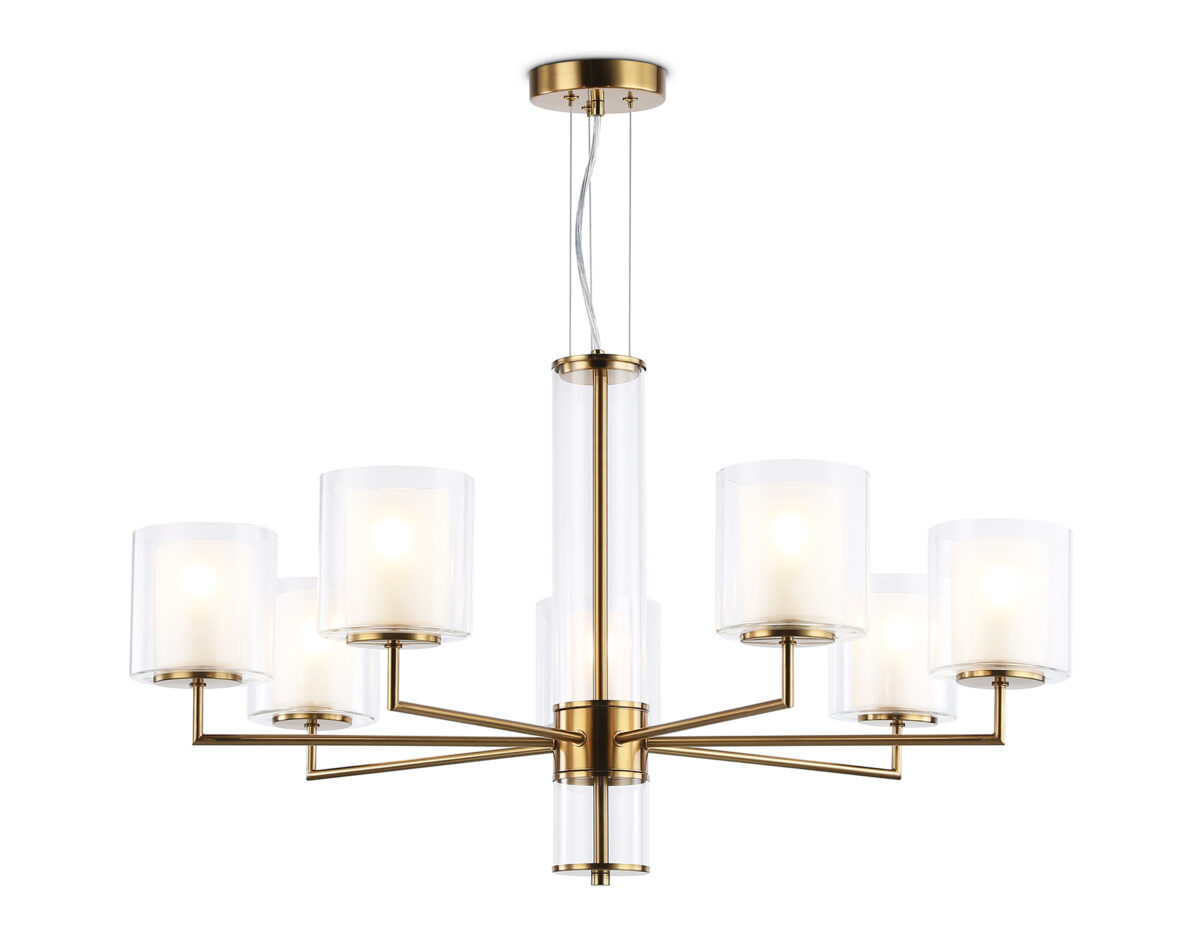 LH56013/7 BS/FR латунь/белый матовый E14*7 max 40W D790*1260 — изображение 8