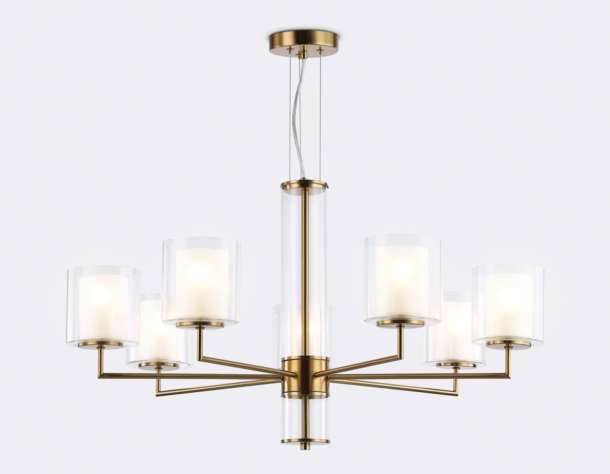 LH56013_mode1_1 LH56013/7 BS/FR латунь/белый матовый E14*7 max 40W D790*1260 — изображение 1