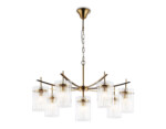 LH56033/7+1 BS/CL латунь/прозрачный E14*8 max 40W D790*1200 — изображение 7