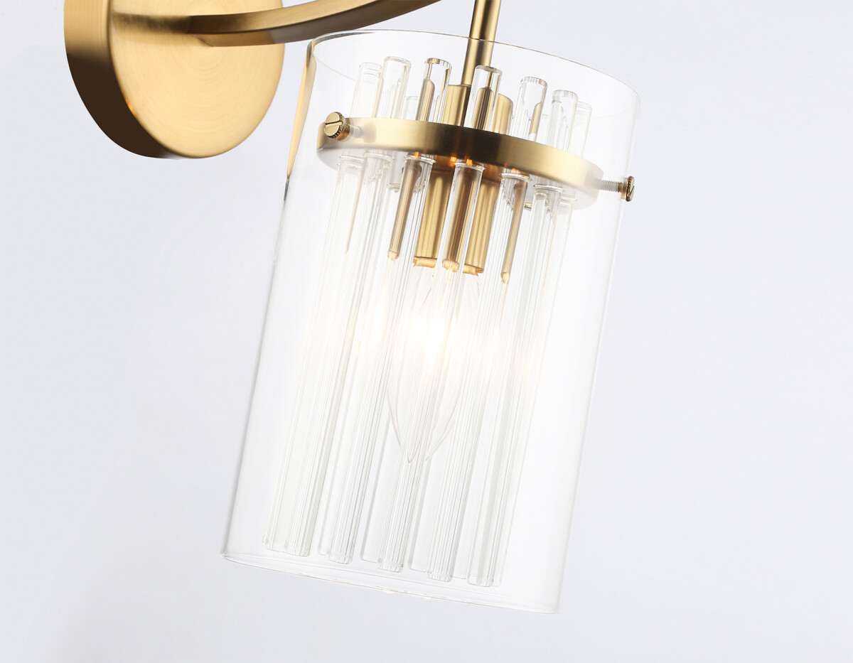 LH56035 BS/CL латунь/прозрачный E14 max 40W 220*120*255 — изображение 4