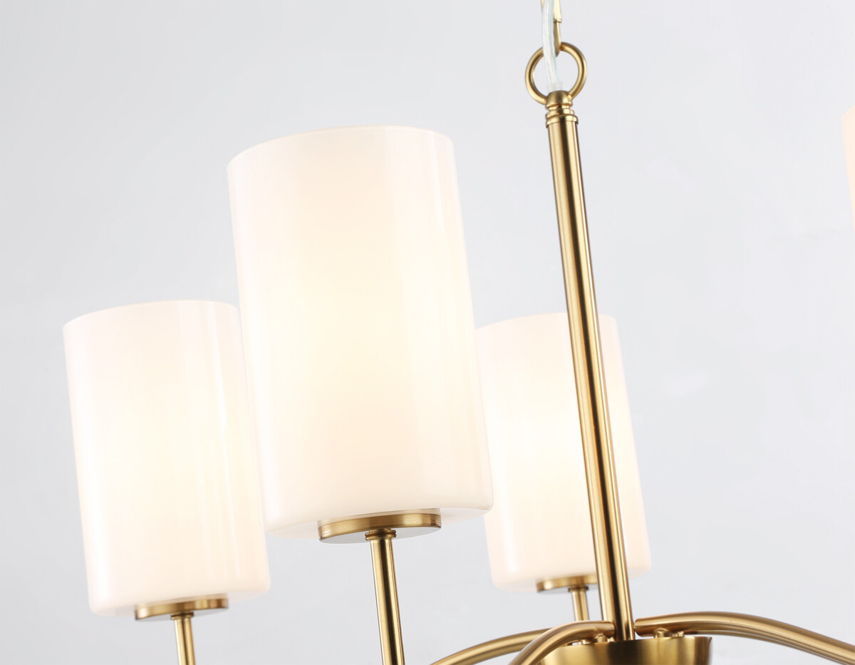 LH56051/5 BS/FR латунь/белый матовый E14*5 max 40W D590*950 — изображение 5