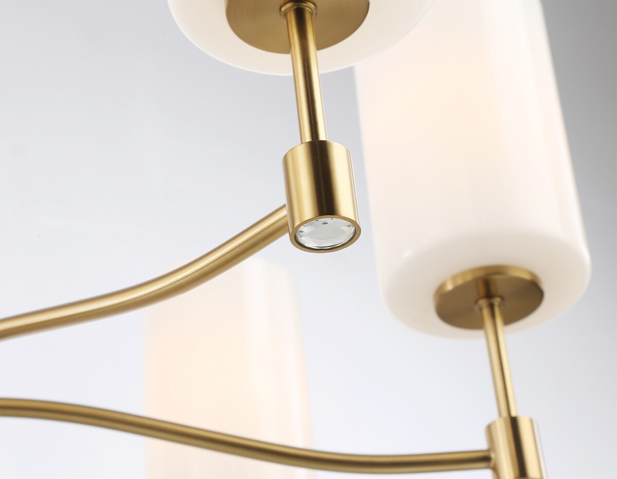 LH56053/7 BS/FR латунь/белый матовый E14*7 max 40W D680*950 — изображение 4