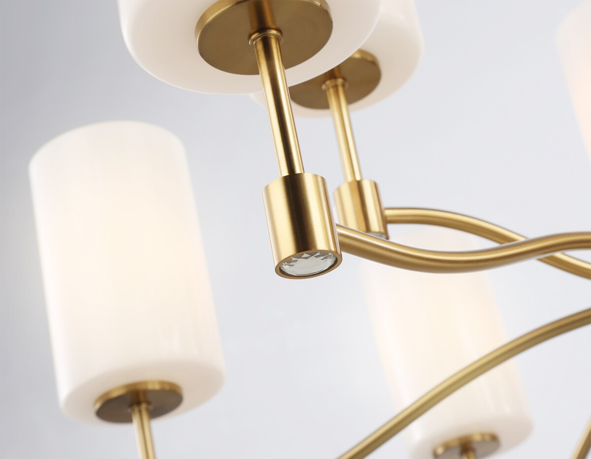 LH56054/6+3 BS/FR латунь/белый матовый E14*9 max 40W D765*1060 — изображение 4