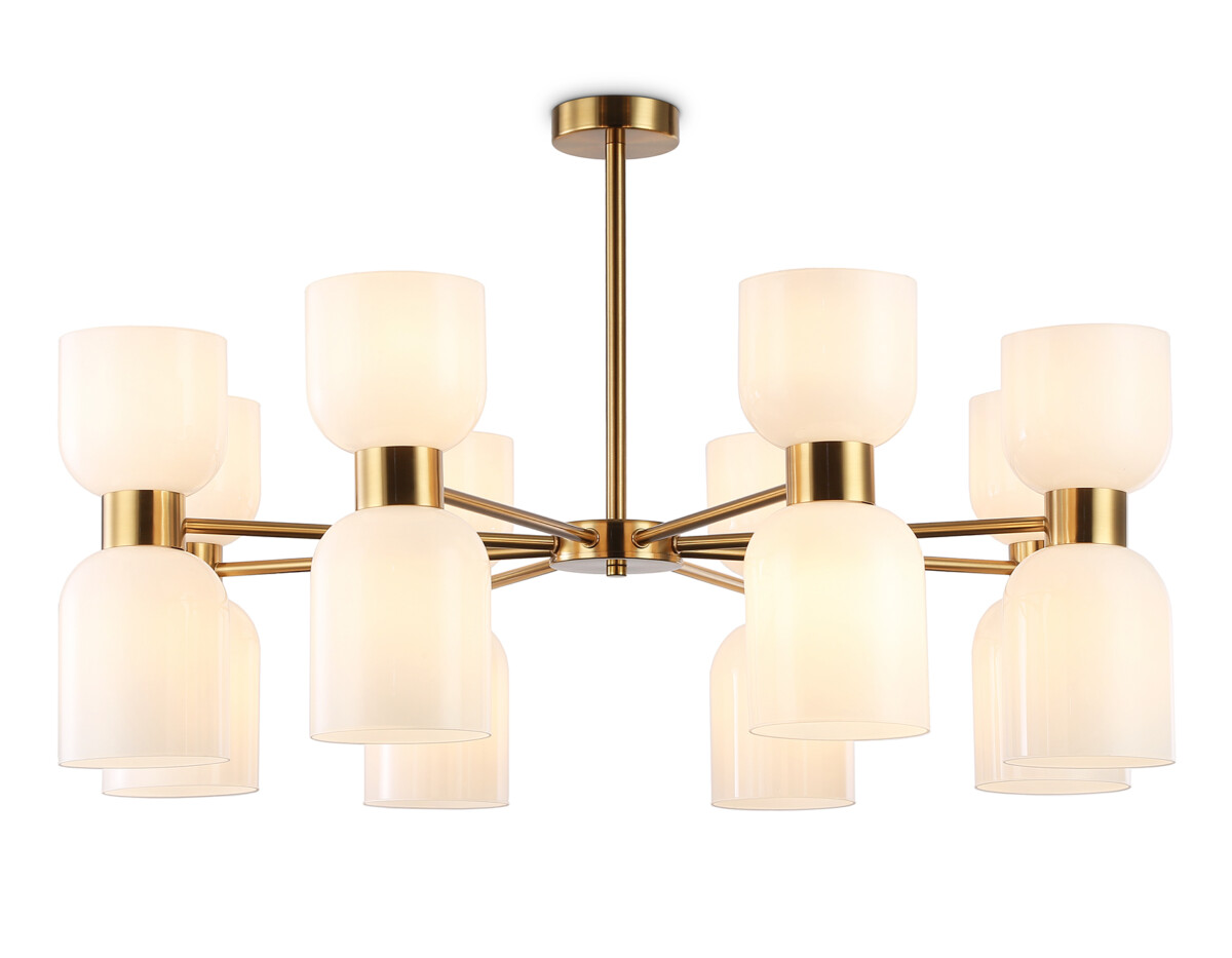 LH56095/16 BS/FR латунь/белый матовый E14*16 max 40W D860*510 — изображение 8