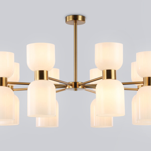 LH56095/16 BS/FR латунь/белый матовый E14*16 max 40W D860*510