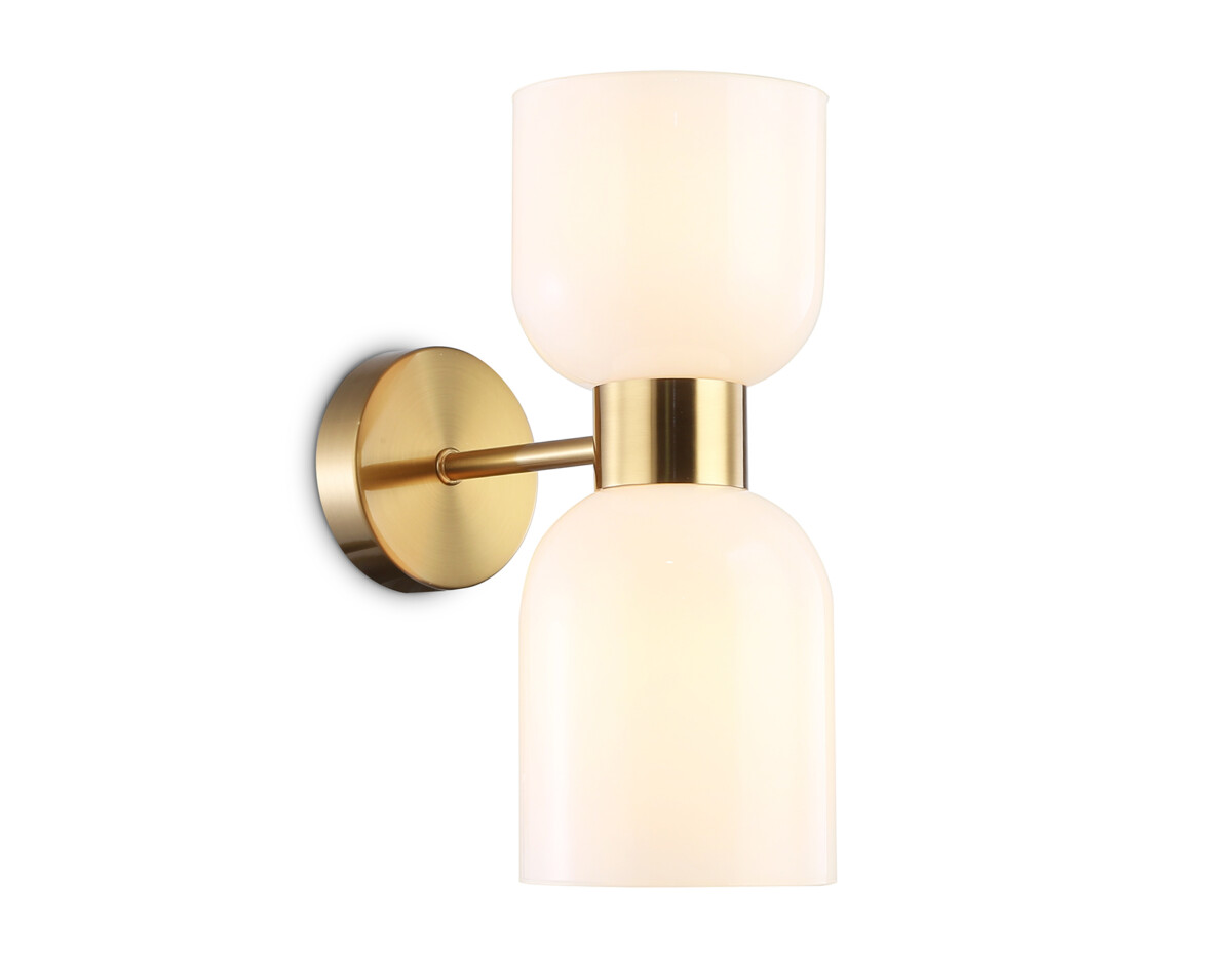 LH56097/2 BS/FR латунь/белый матовый E14*2 max 40W 215*120*300 — изображение 8