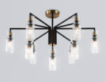 LH56117/9 BK/BS/CL черный/латунь/прозрачный E14*9 max 40W D765*440 — изображение 2