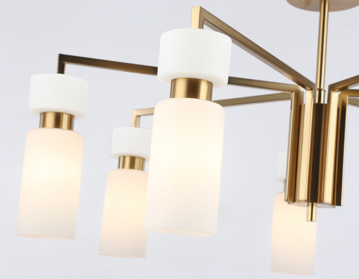 LH56126/7 BS/FR латунь/белый матовый E14*7 max 40W D705*350 — изображение 4