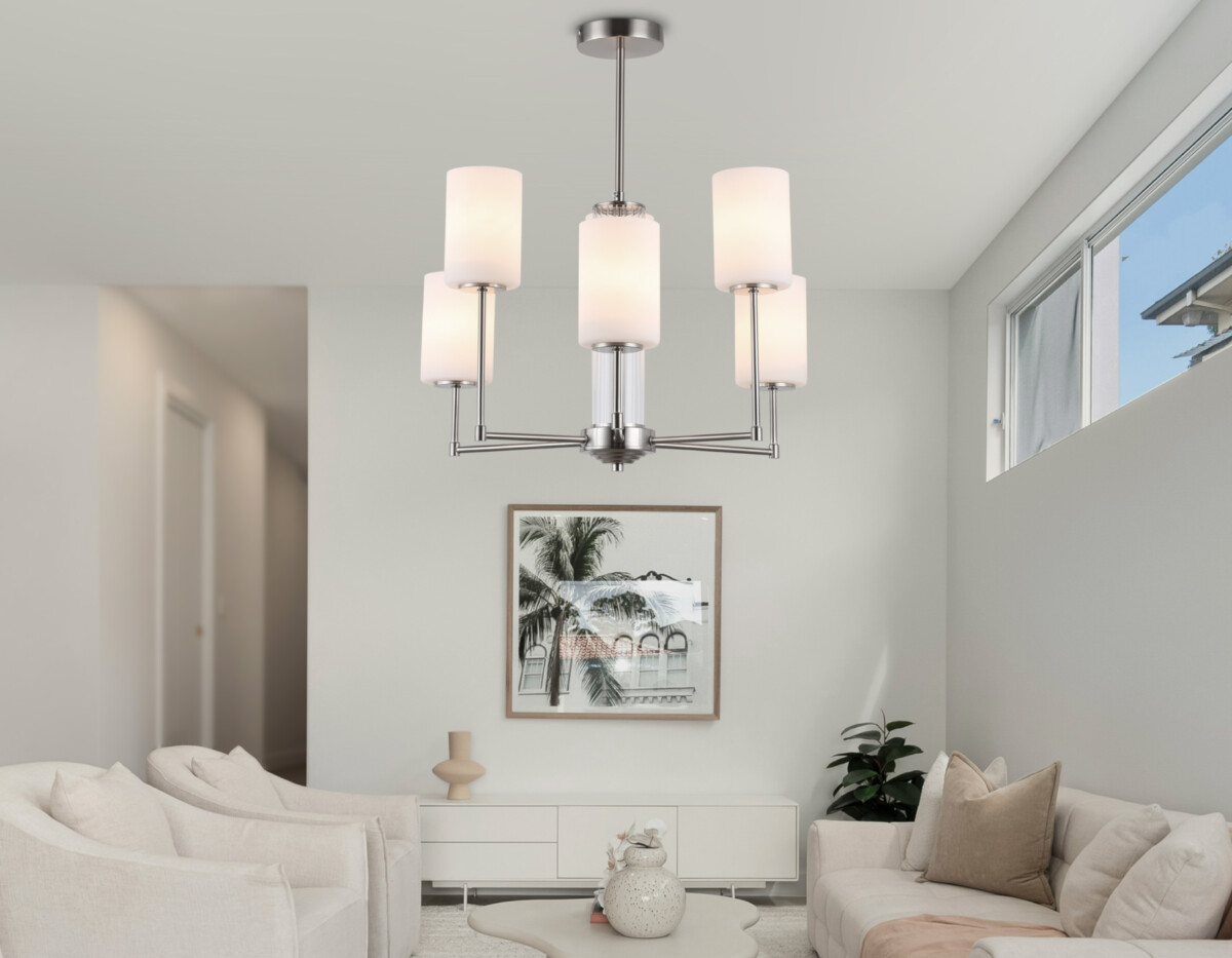 LH56211/6 SN/FR никель/белый матовый E27/6 max 60W D600*600 — изображение 1