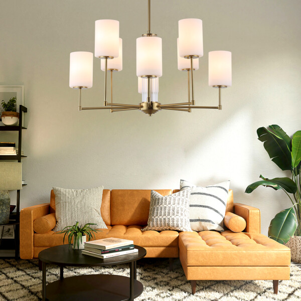 LH56217/8 BS/FR латунь/белый матовый E27/8 max 60W D700*600