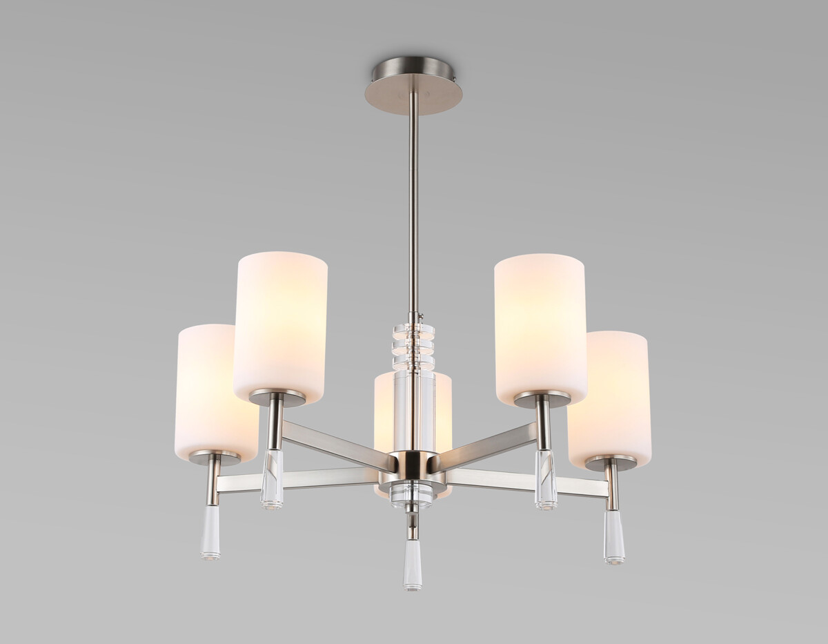 LH56251/5 SN/FR никель/белый матовый E27/5 max 60W D600*590 — изображение 4