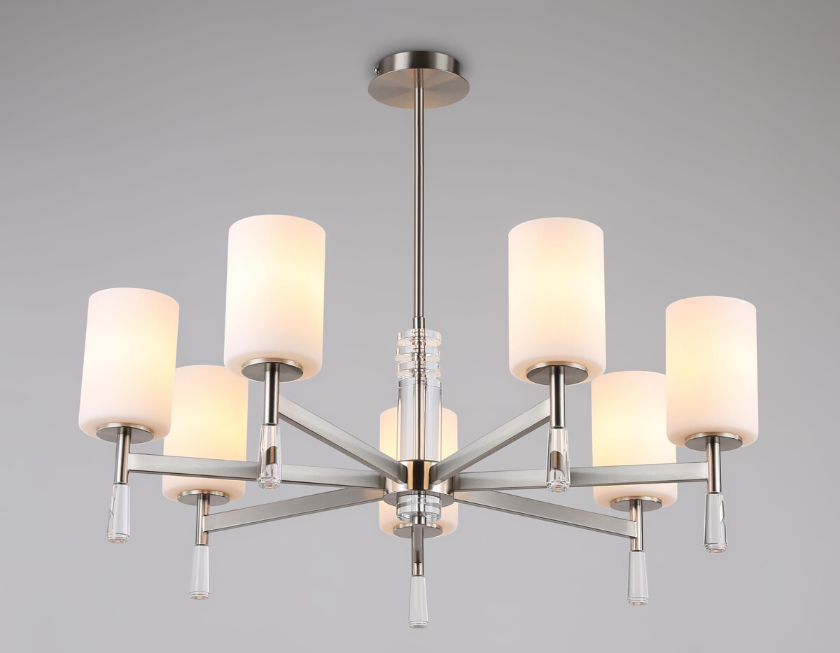 LH56253/7 SN/FR никель/белый матовый E27/7 max 60W D750*590 — изображение 4