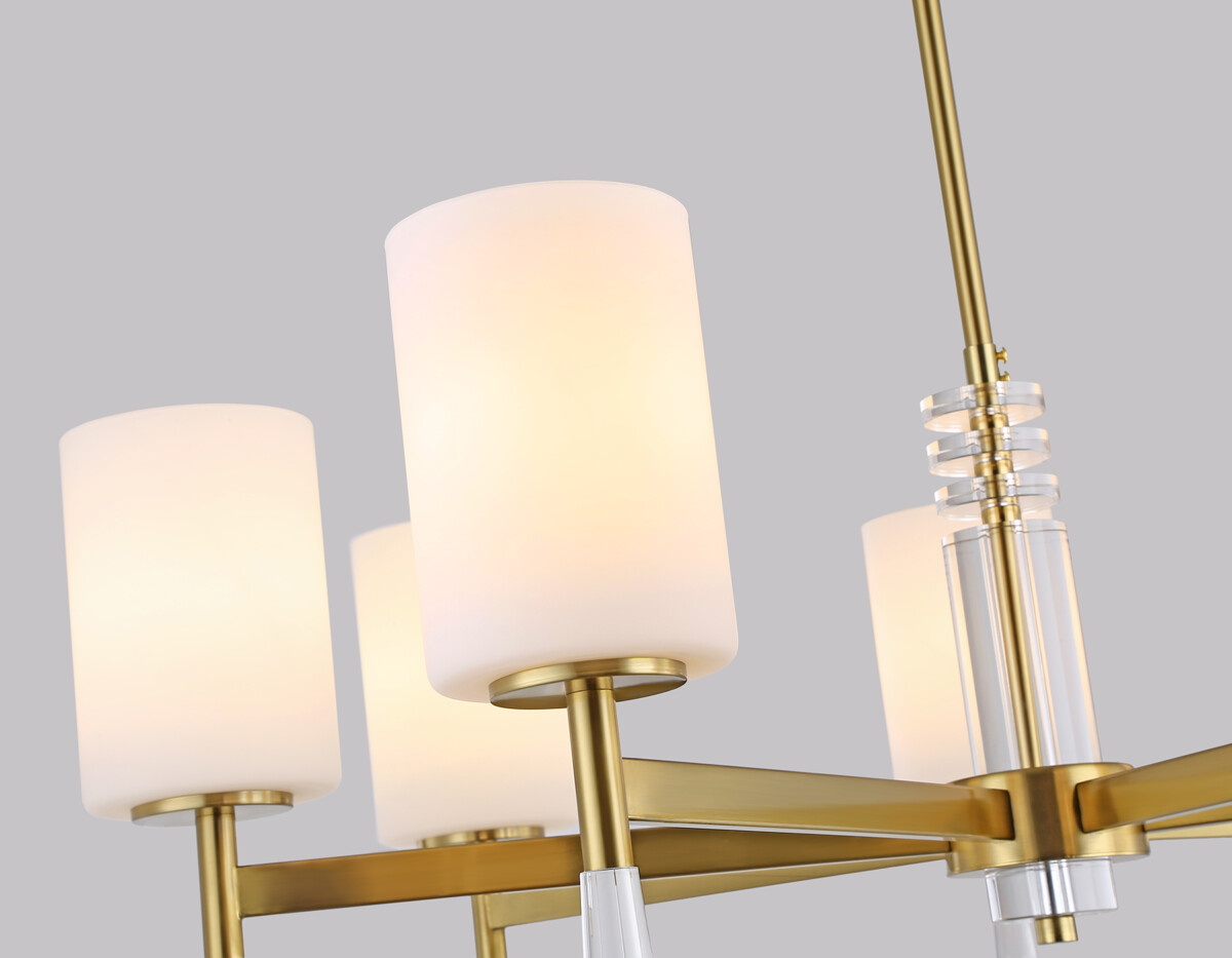 LH56263/7 BS/FR латунь/белый матовый E27/7 max 60W D750*590 — изображение 2