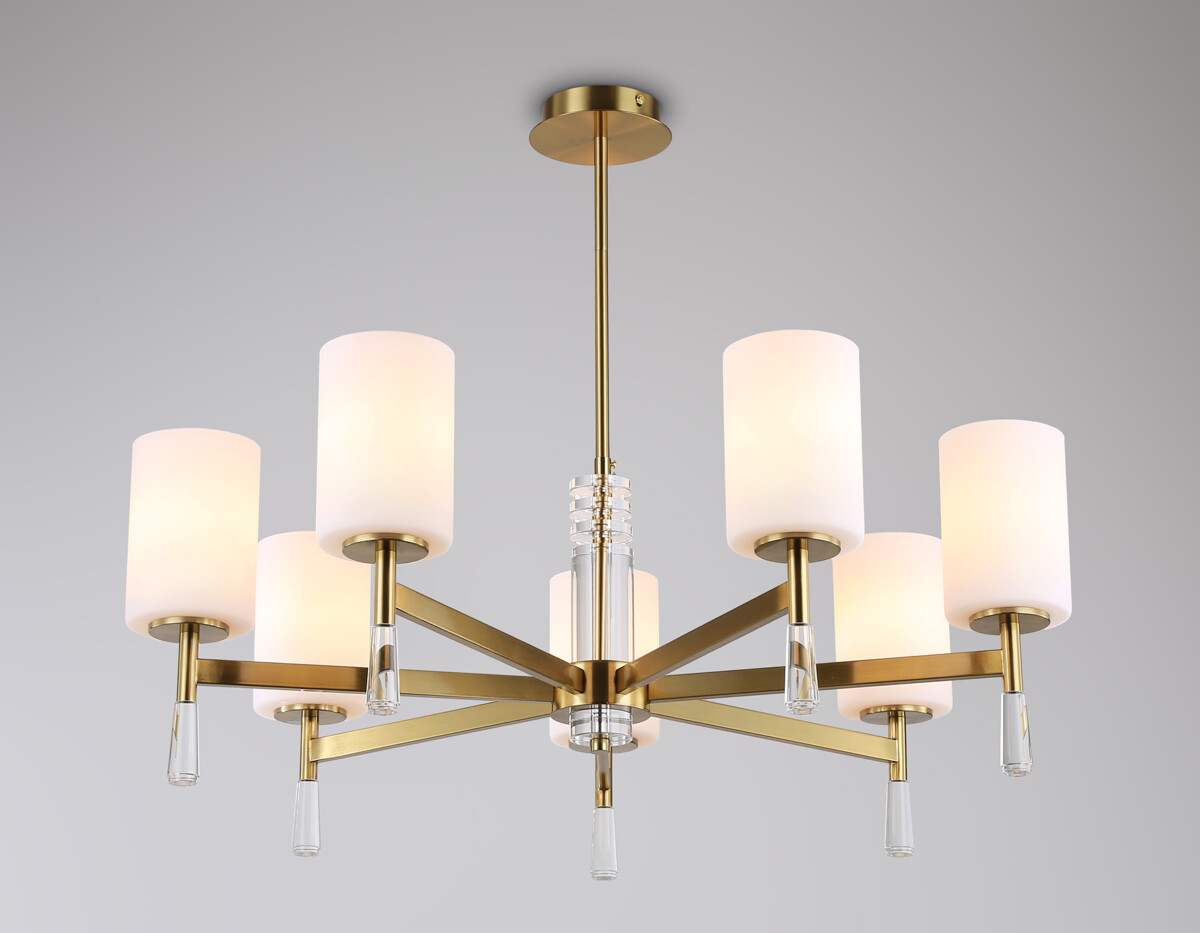 LH56263/7 BS/FR латунь/белый матовый E27/7 max 60W D750*590 — изображение 4