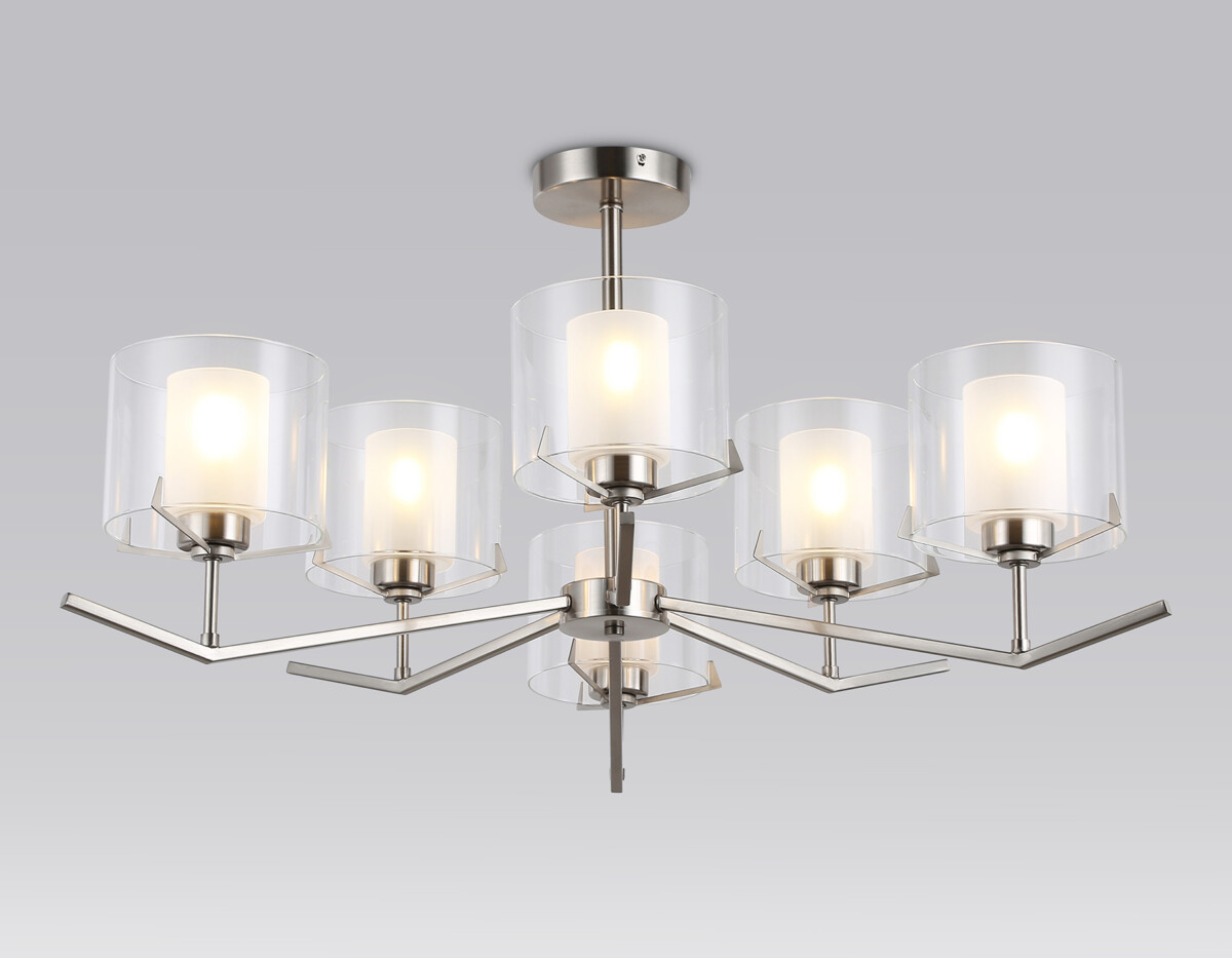 LH57002/6 SN/FR никель/белый матовый E14/6 max 40W D850*420 — изображение 4