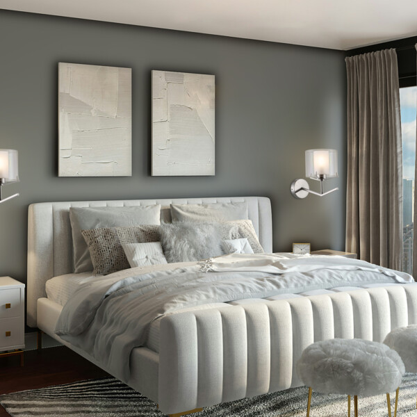 LH57004 SN/FR никель/белый матовый E14 max 40W 280*150*220