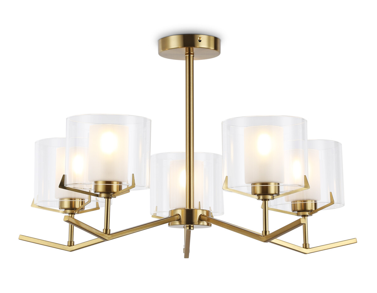 LH57007/5 BS/FR латунь/белый матовый E14/5 max 40W D690*390 — изображение 7