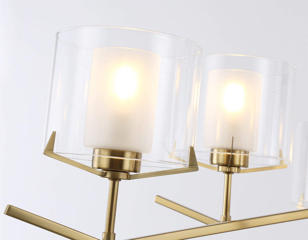 LH57008/6 BS/FR латунь/белый матовый E14/6 max 40W D850*420 — изображение 2