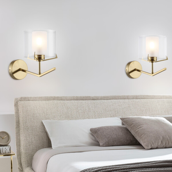 LH57010 BS/FR латунь/белый матовый E14 max 40W 280*150*220