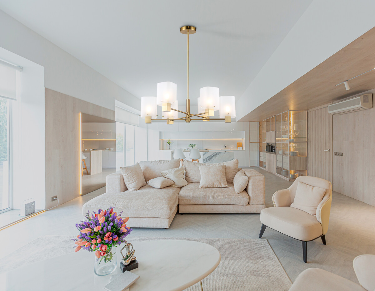 LH57031_interior LH57031/6 BS/SM латунь/дымчатый E14/6 max 40W D690*690 — изображение 1