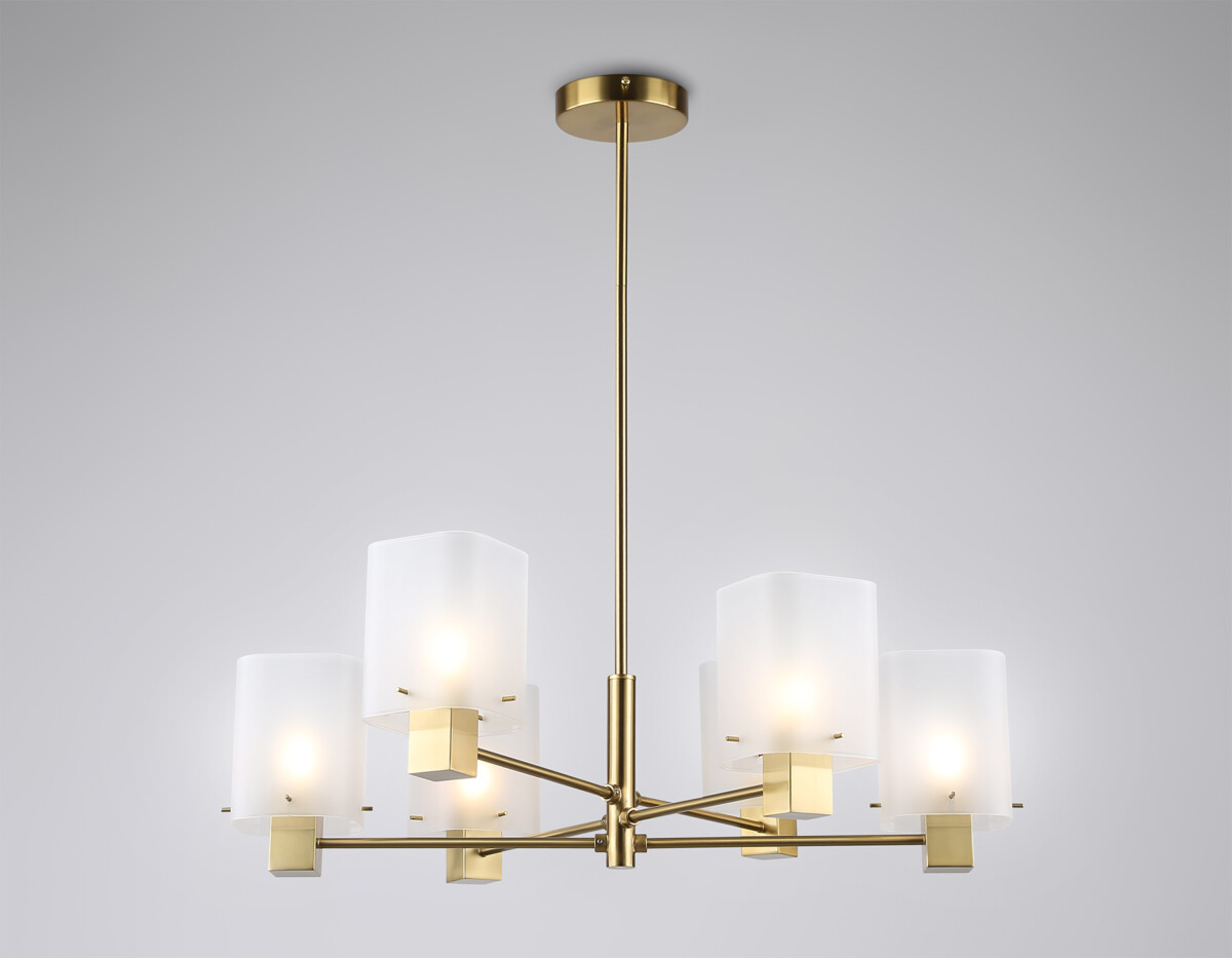 LH57031/6 BS/SM латунь/дымчатый E14/6 max 40W D690*690 — изображение 3