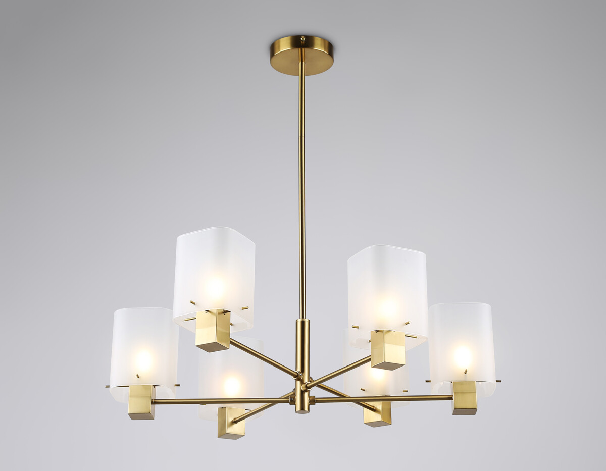 LH57031/6 BS/SM латунь/дымчатый E14/6 max 40W D690*690 — изображение 5