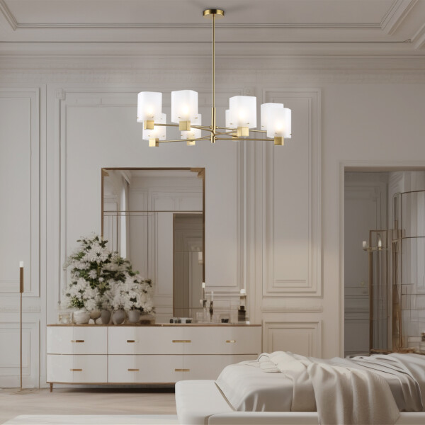 LH57033/8 BS/SM латунь/дымчатый E14/8 max 40W D830*710