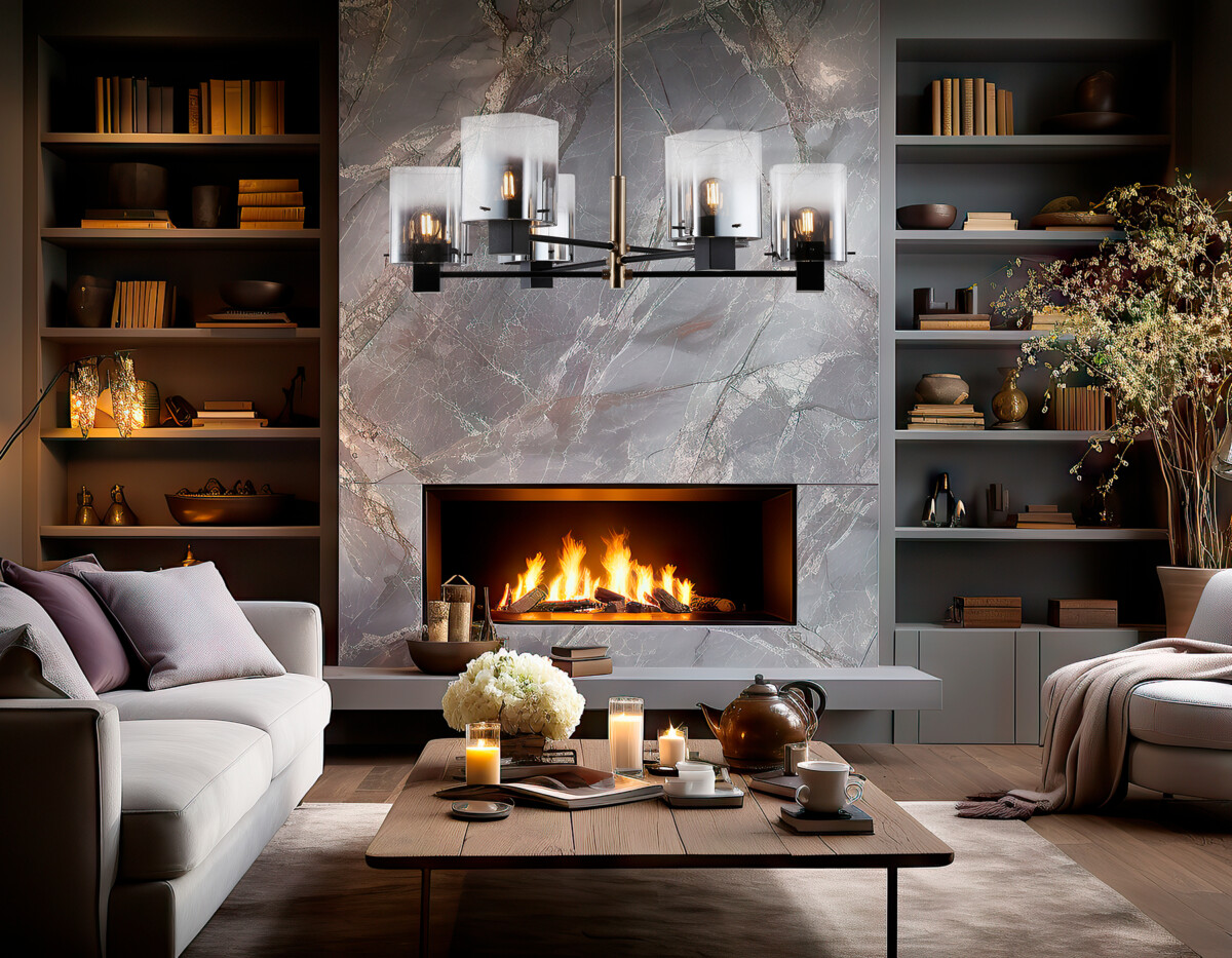 LH57041_interior LH57041/6 BK/DBS/SM черный/темная латунь/дымчатый E14/6 max 40W D690*690 — изображение 1