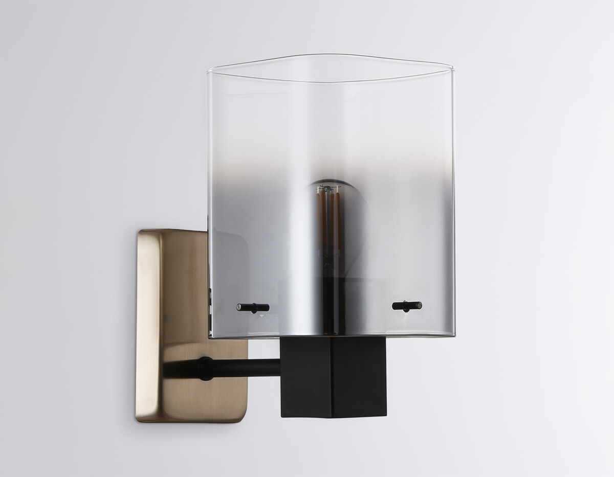 LH57045 BK/DBS/SM черный/темная латунь/дымчатый E14 max 40W 195*110*185 — изображение 5