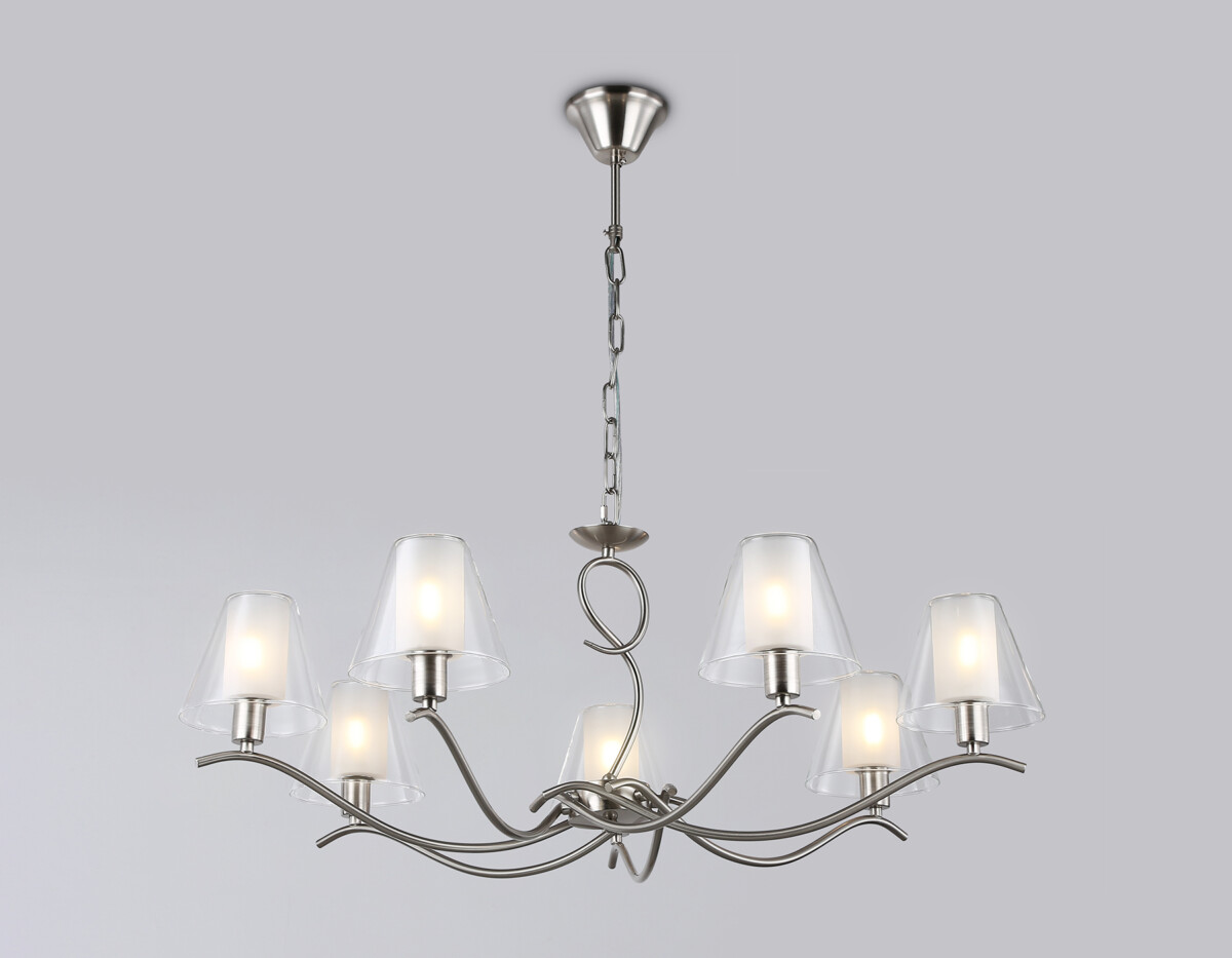 LH57083/7 SN/FR никель/белый матовый E14/7 max 40W D840*790 — изображение 6