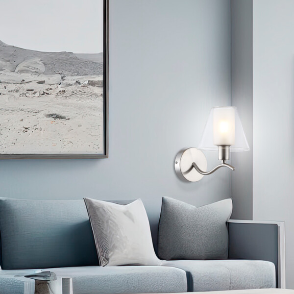 LH57085 SN/FR никель/белый матовый E14 max 40W 230*140*200