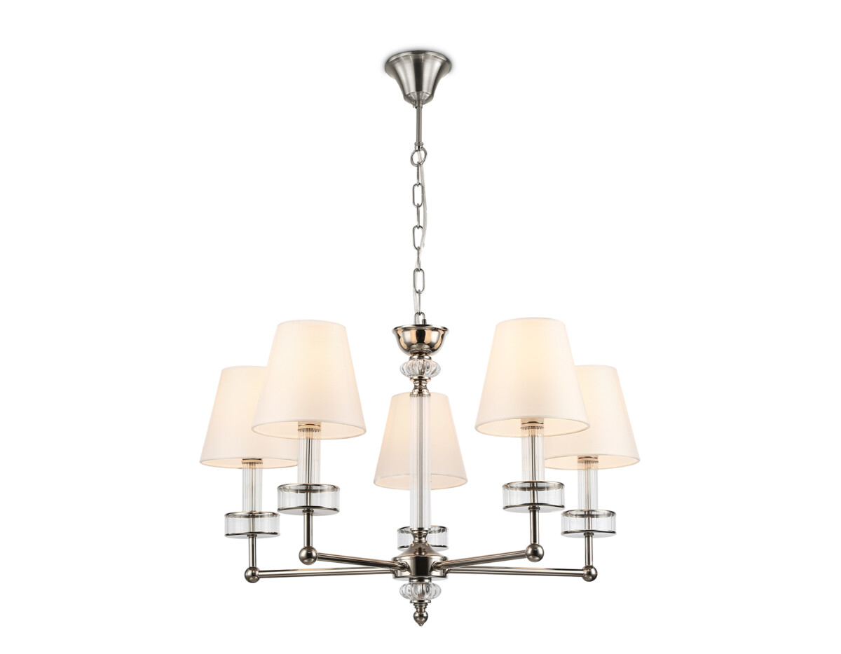 LH71001/5 BN/WH никель/белый E14*5 max 40W D670*1130 — изображение 7