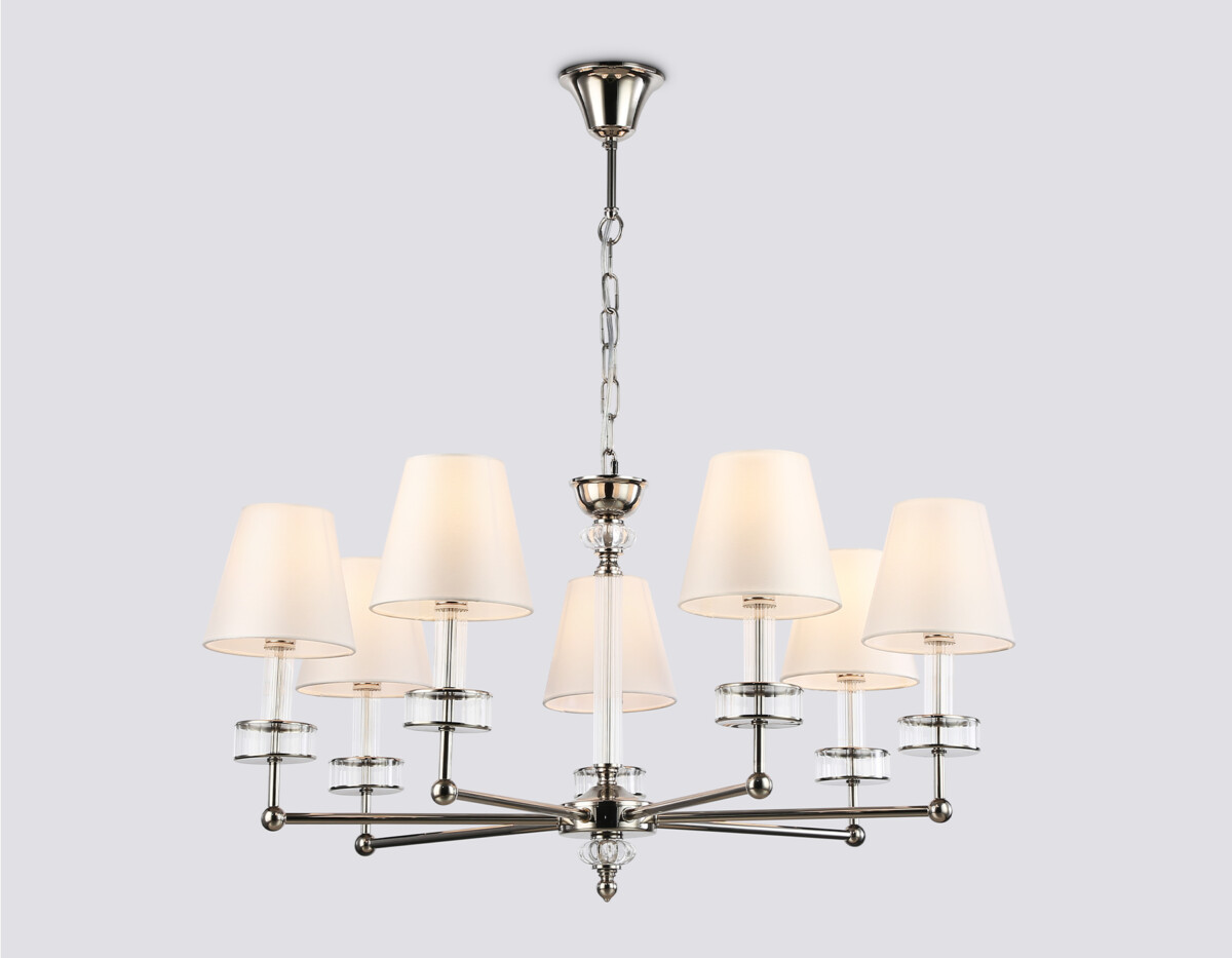 LH71003/7 BN/WH никель/белый E14*7 max 40W D820*1130 — изображение 1